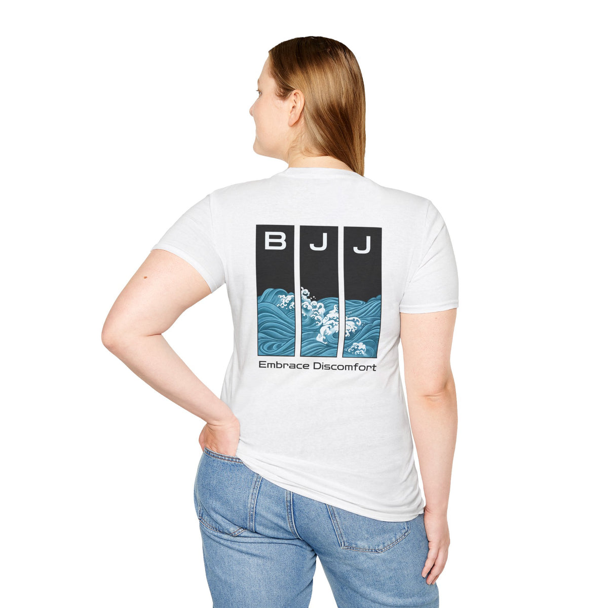 Back Embrace Discomfort Graphic BJJ T-shirt